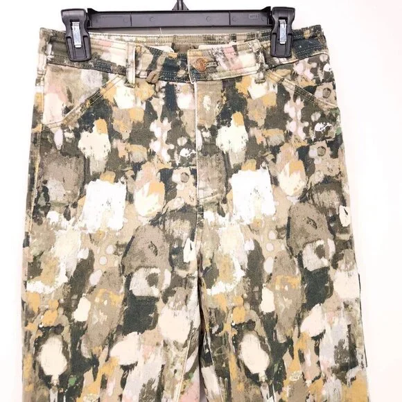 Anthropologie Pilcro Carpenter Jeans Ultra High-Rise Relaxed Women 27 Watercolor - Picture 4 of 14